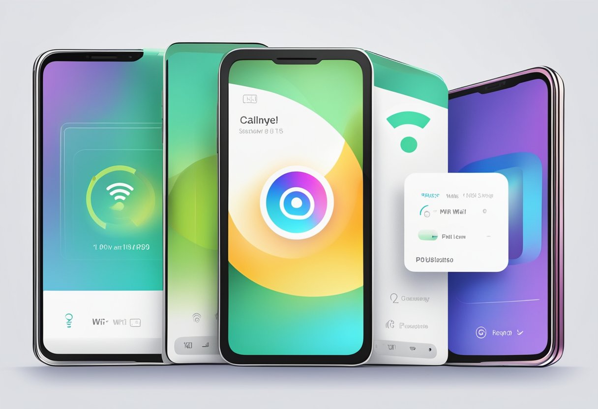 Un smartphone con la función de llamadas por wifi activada en la pantalla